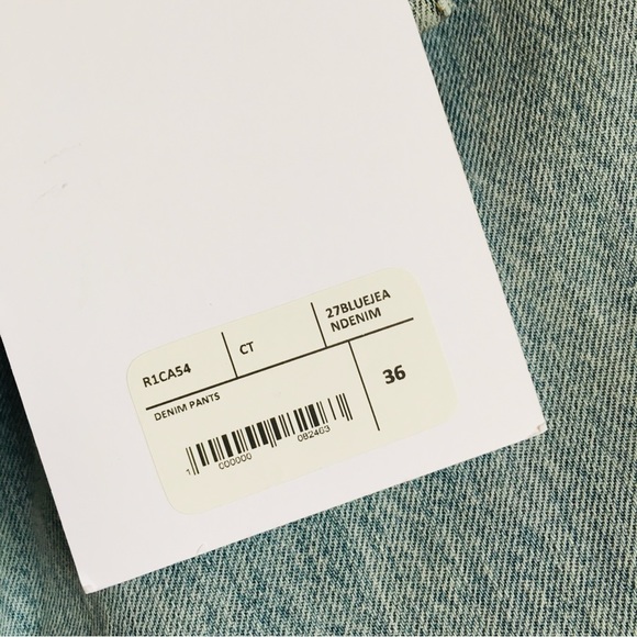 ROKH Blue Distressed Jeans Women’s Size 36 US 4 Regular - Picture 11 of 15